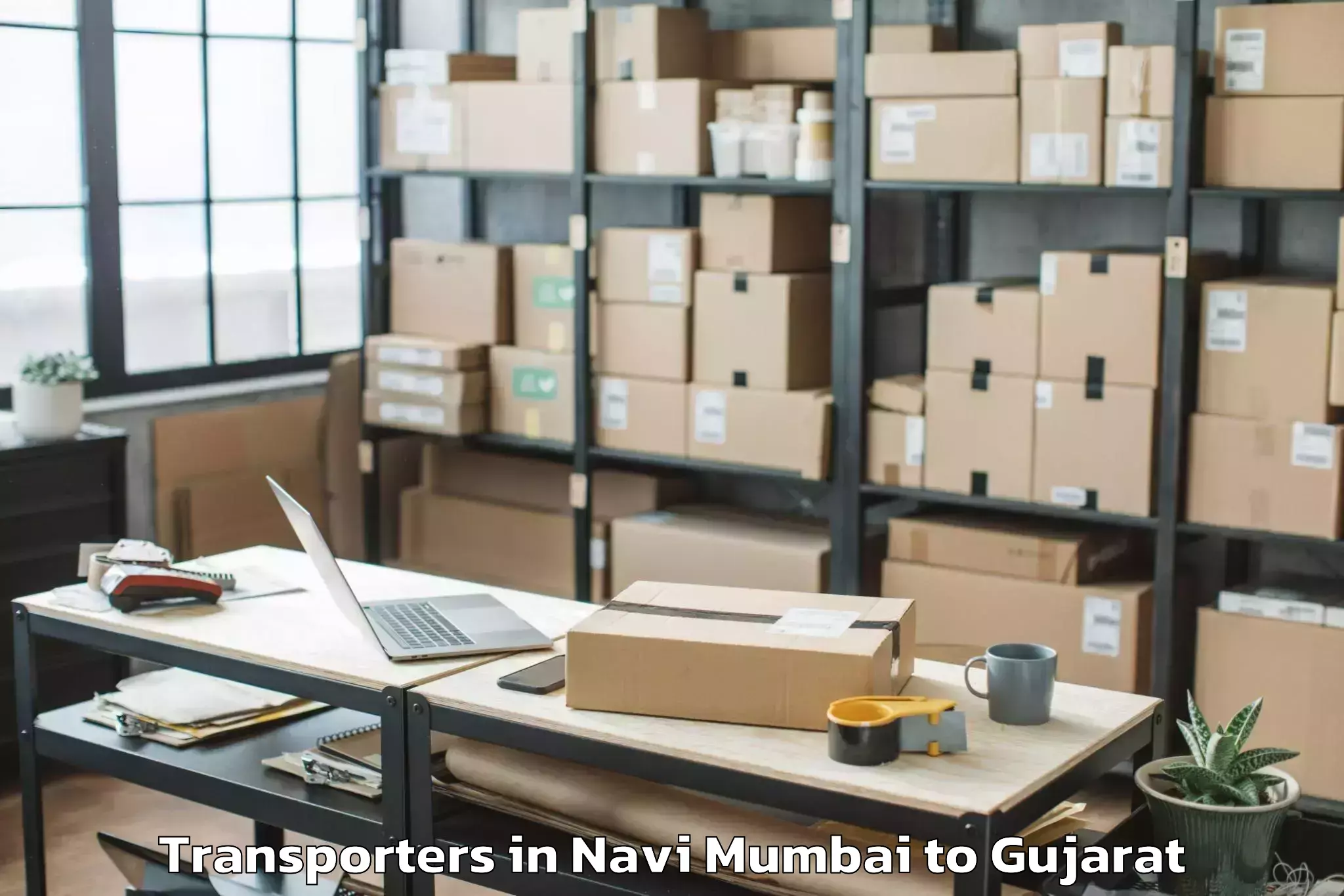 Get Navi Mumbai to Visnagar Transporters